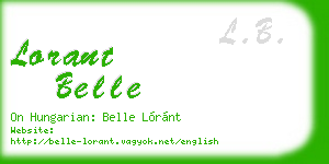 lorant belle business card